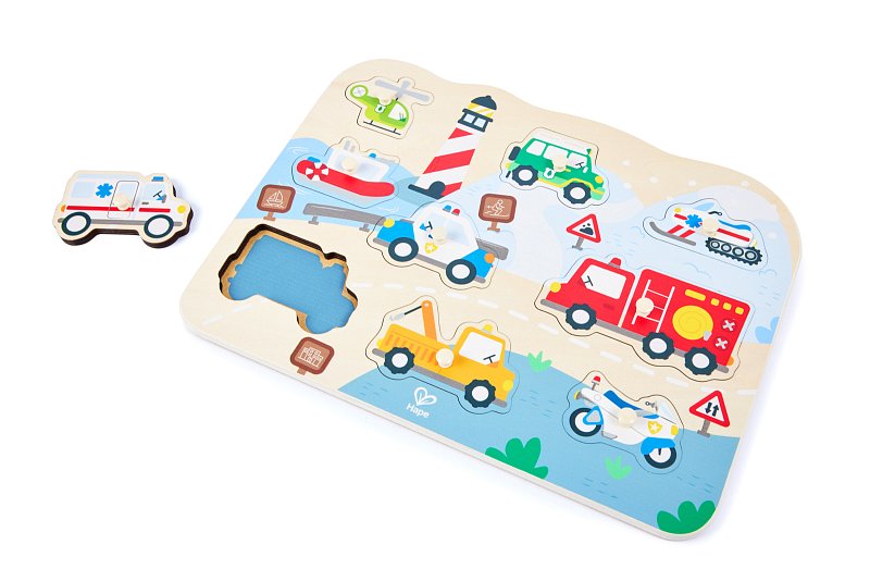 Dřevěné puzzle - záchraná vozidla