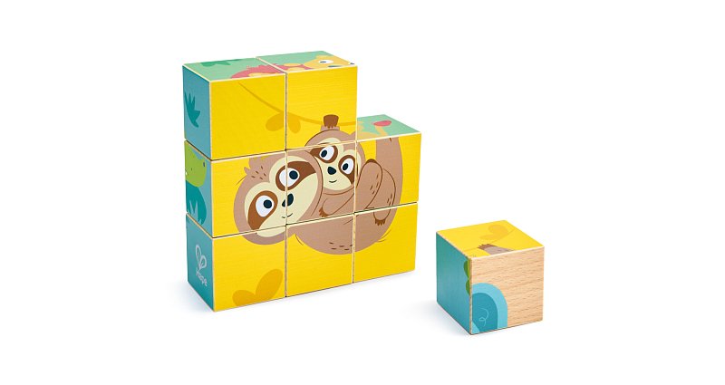 Kostkové puzzle - divoká zvířata
