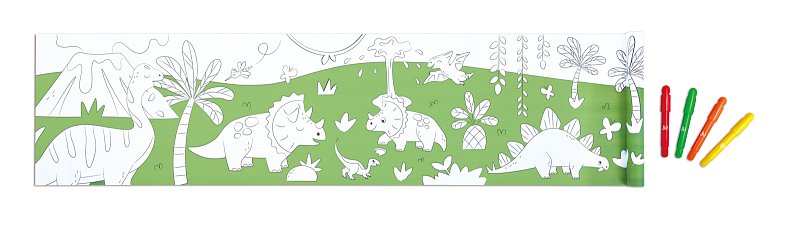 Papírová role - omalovánky Dinosauři