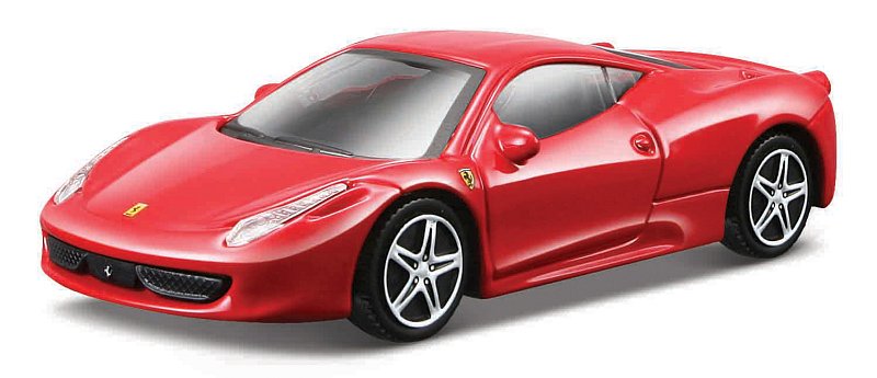 Bburago - RACE+PLAY, Ferrari 458 Italia, červená, 1:43