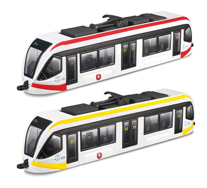 Bburago - CITY BUS & TRAMS, Městská tramvaj 19 cm, assort