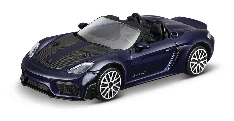 Bburago - STREET FIRE, Porsche 718 Spyder RS 2024, modrá, 1:43
