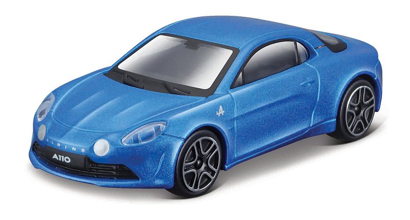 Bburago - STREET FIRE, 2018 Alpine A110, modrá metalíza, 1:43