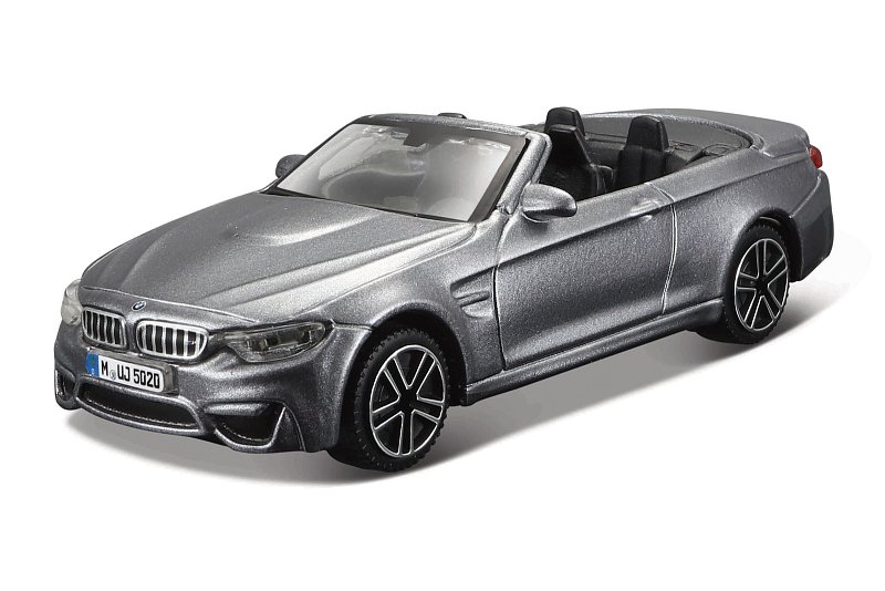 Bburago - STREET FIRE, BMW M4 Cabrio, šedá metalíza, 1:43