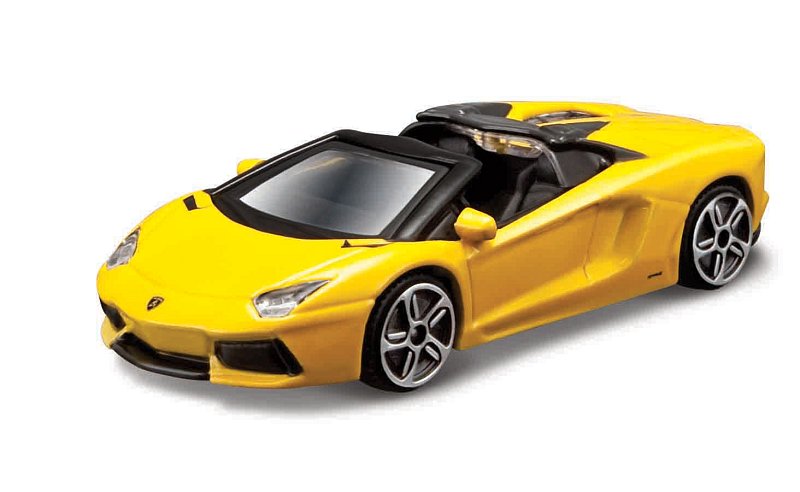 Bburago - STREET FIRE, Lamborghini Aventador Roadster, žlutá, 1:43