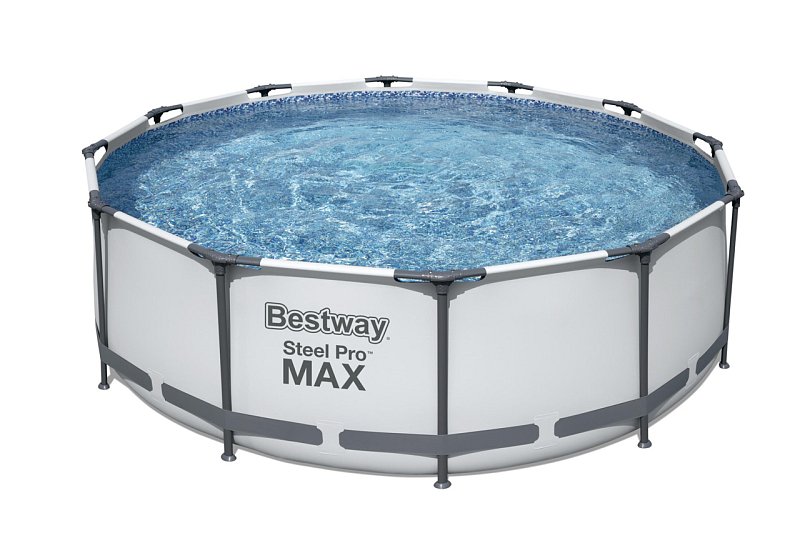 Nadzemní bazén kulatý Steel Pro MAX, kartušová filtrace, schůdky, průměr 3,66m, výška 1m
