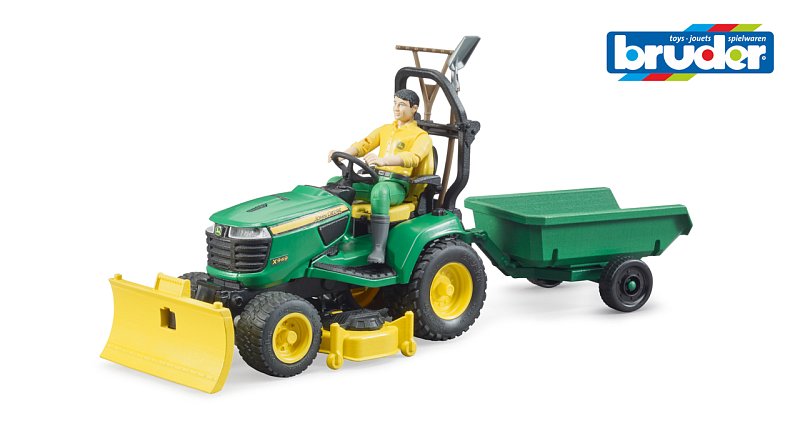 Užitkové vozy - bworld traktor John Deere s přívěsem a zahradníkem