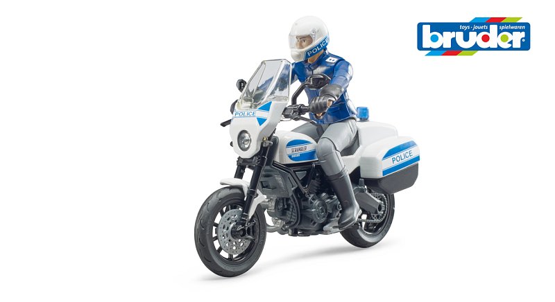 Pohotovostní vozidla - bworld policejní motorka Scrambler Ducati a policista