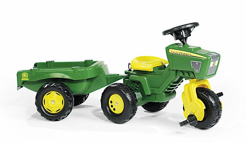 Šlapací tříkoka J. Deere Trac s přívěsem a zvukem