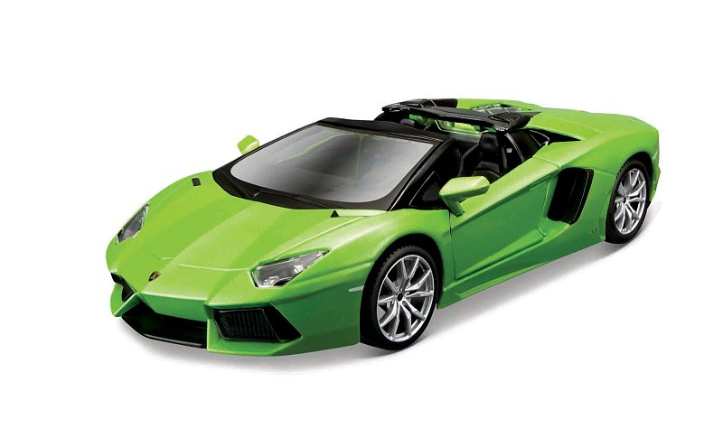 Maisto - Aventador Roadster, metal zelené, assembly line, 1:24