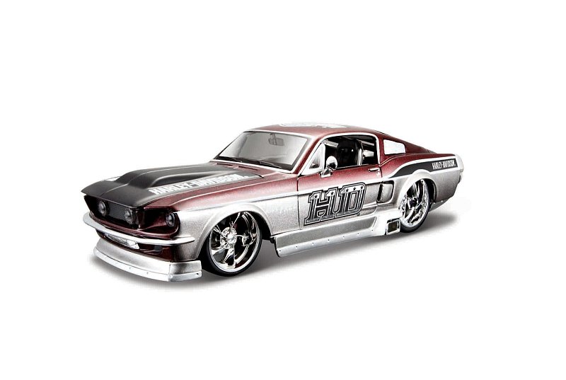 Maisto - Harley-Davidson Custom, 1967 Ford Mustang GT, 1:24