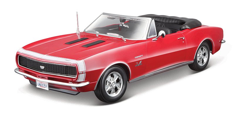 Maisto - 1967 Chevrolet Camaro SS 396 Convertible, červená, 1:18