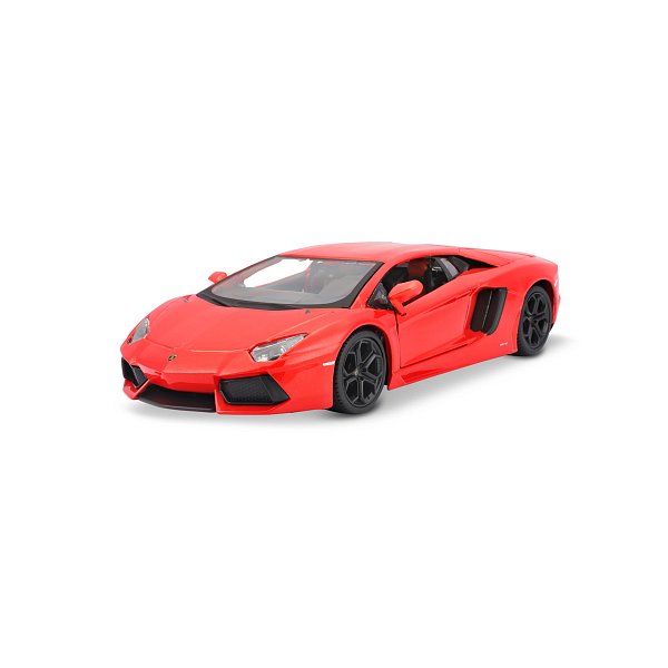 Maisto - Lamborghini Aventador Coupé, metal oranžovo-červená, 1:24