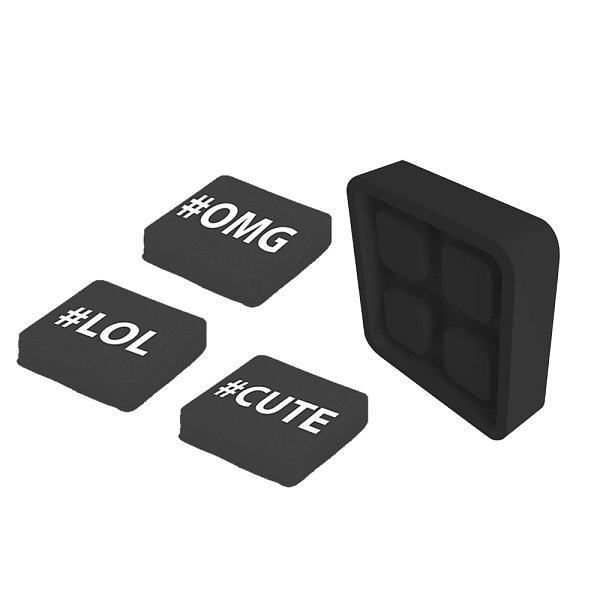 PIXIE CREW pin with reflective element - Hashtag