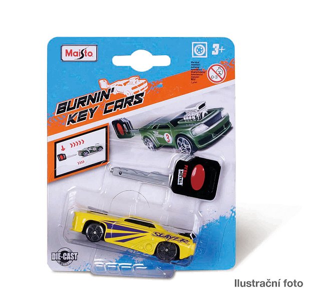 Maisto - Burnin Key Cars 3, assort, blister