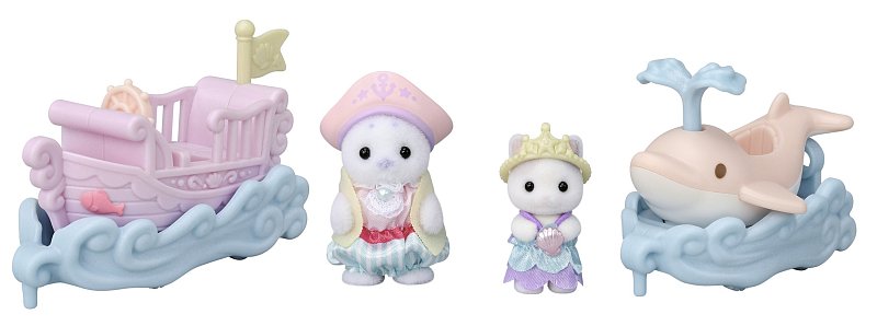 Mořská vozítka a baby figurky  v zábavném parku