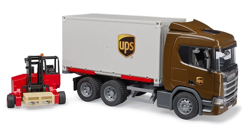 Komerční vozy - Scania Super 560R UPS s vysokozdvižným vozíkem