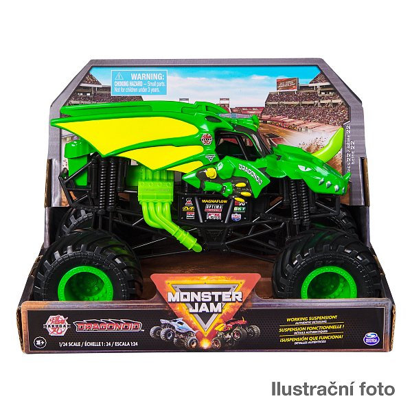 MONSTER JAM - sběratelský kovový model Monster Truck, Grave Digger, assort, 1:24