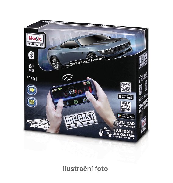 Maisto RC - DIE-CAST METAL se světly, 1:41, 2,4GHz, USB, XTR, Bluetooth 5.0, assort