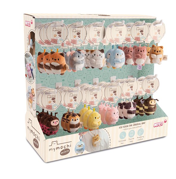 NICI DISPLAY přívěsky MyMochi minis Series 1, 5cm, 36 ks á 12 assort, plný