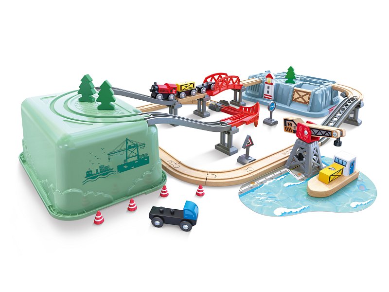 Vláčkodráha set v boxu - Přístaviště
