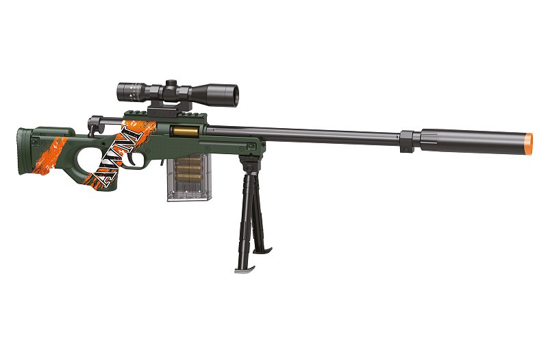 Puška AWM s patronami a pěnovými náboji 76 cm