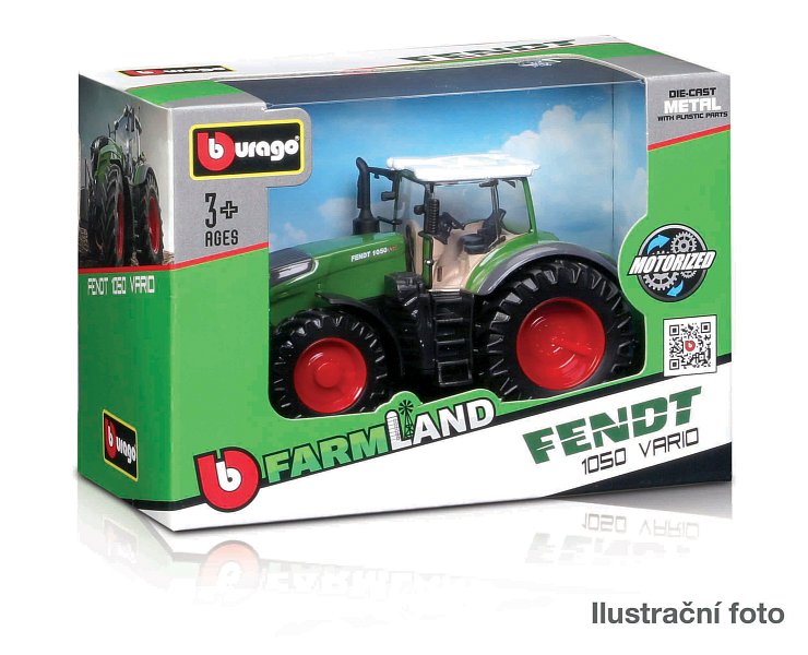 Bburago - FarmLand, Traktor se setrvačníkem, 10cm, assort