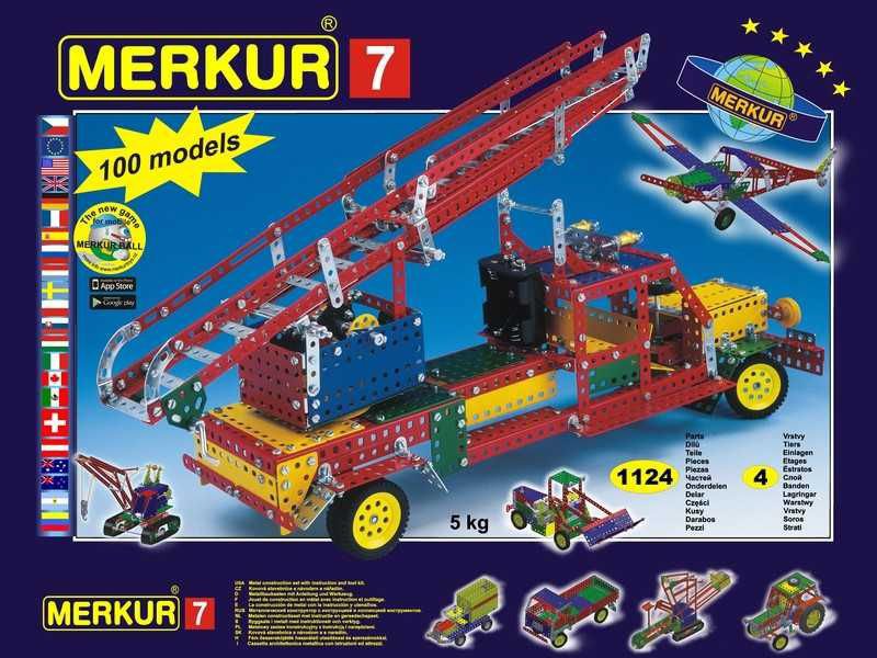 Merkur 7 Big construction set, 1124 pcs, 100 models
