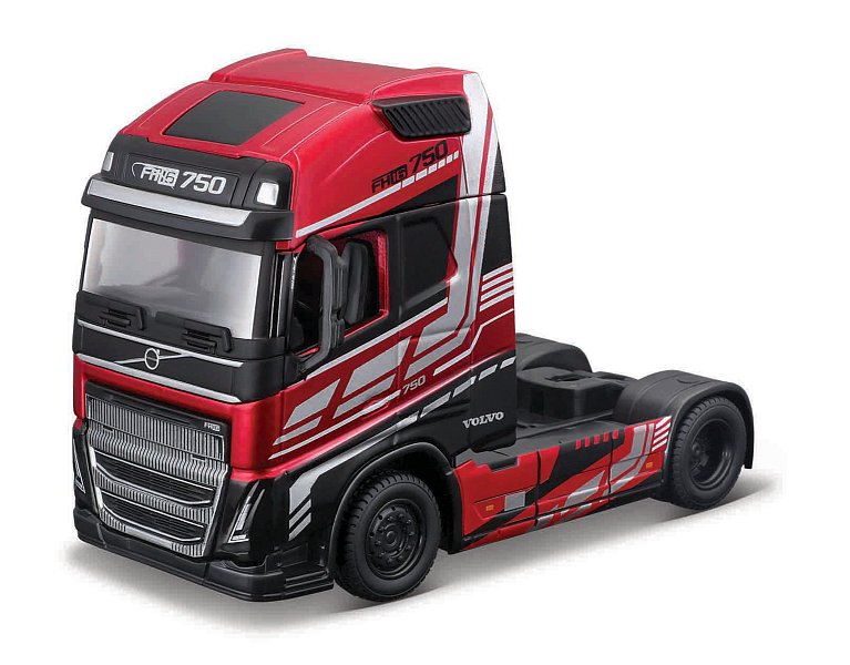 Bburago - Haulers custom cabs, Volvo FH16 Globetrotter 750 XXL, červená, 1:43