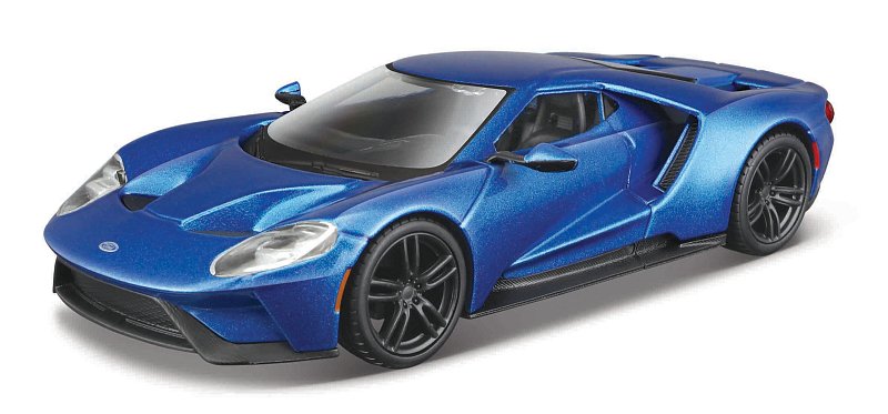 Bburago - Auta HOBBY,  2017 Ford GT, modrá metalíza, 1:32
