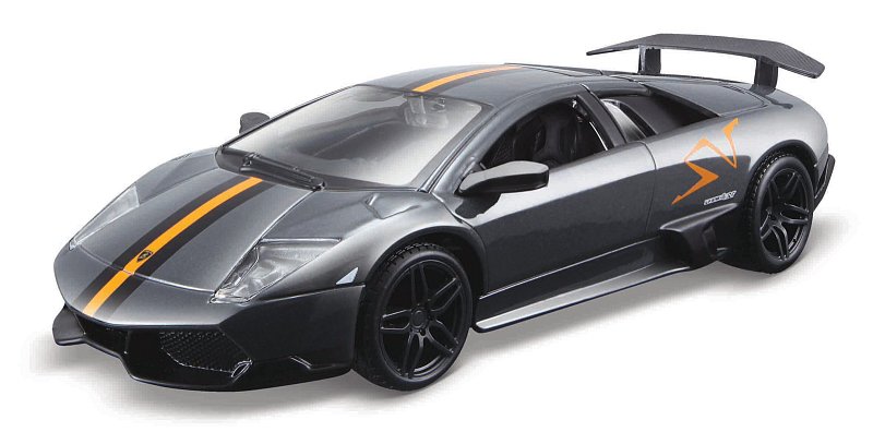 Bburago - Auta HOBBY, Murciélago LP 670-4 SV, šedá metalíza, 1:32