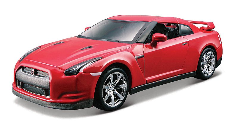 Bburago - Auta HOBBY, 2009 Nissan GT-R (R35), červená, 1:32