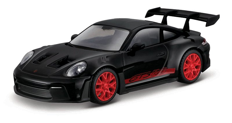 Bburago - RACE, Porsche 911 GT3 RS v dekorativním boxu, černá, 1:43