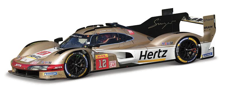 Bburago - RACE, Porsche 963 v dekorativním boxu, zlatá, 1:43