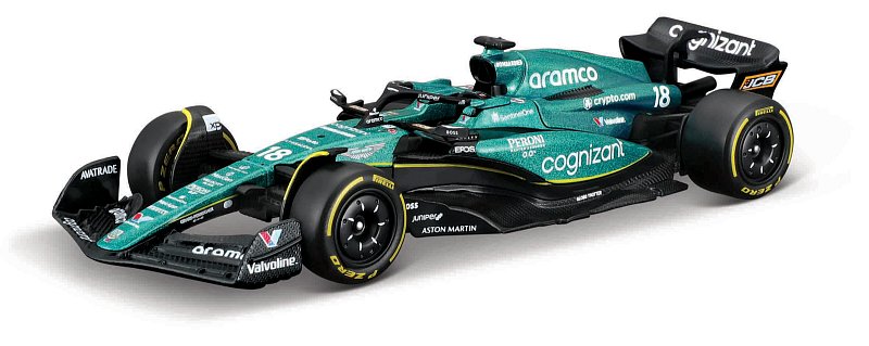 Bburago - RACE Formule F1, Team Aston Martin AMR23 (2023), #18 Lance Stroll, 1:43