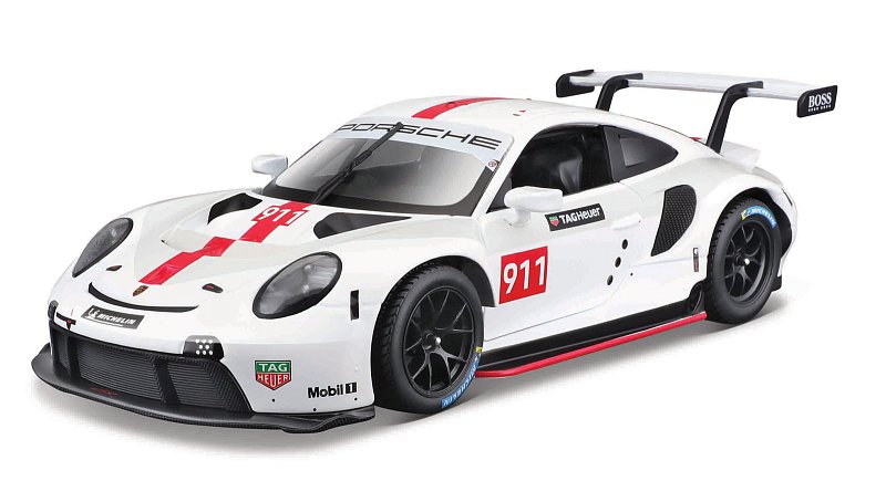 Bburago - RACE, Porsche 911 RSR, bílá, 1:24