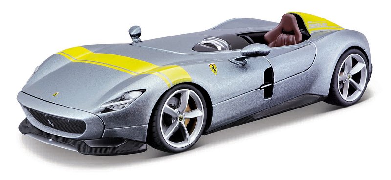 Bburago - RACE+PLAY, Ferrari Monza SP1, stříbrná, 1:24