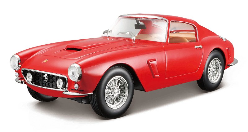 Bburago - RACE+PLAY, Ferrari 250 GT Berlinetta Passo Corto, červená, 1:24