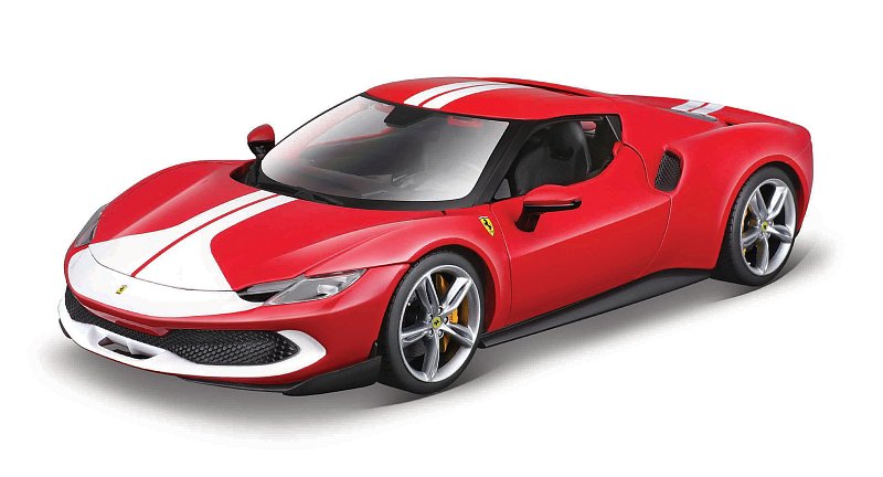 Bburago - RACE+PLAY, Ferrari 296 GTB ASSETTO FIORANO, červená, 1:18