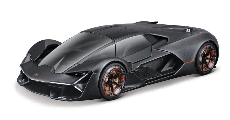 Bburago - Auta HOBBY, Lamborghini Terzo Millennio, šedá metalíza, 1:24