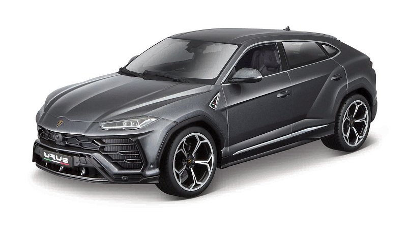Bburago - Auta HOBBY, Lamborghini Urus, šedá metalíza, 1:18