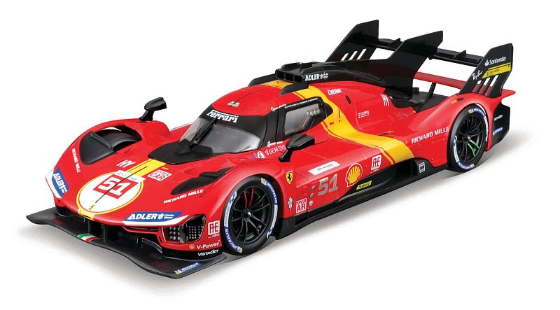 Bburago - RACING MODEL KIT, Ferrari 499P - 24h Le Mans, červená, 1:24