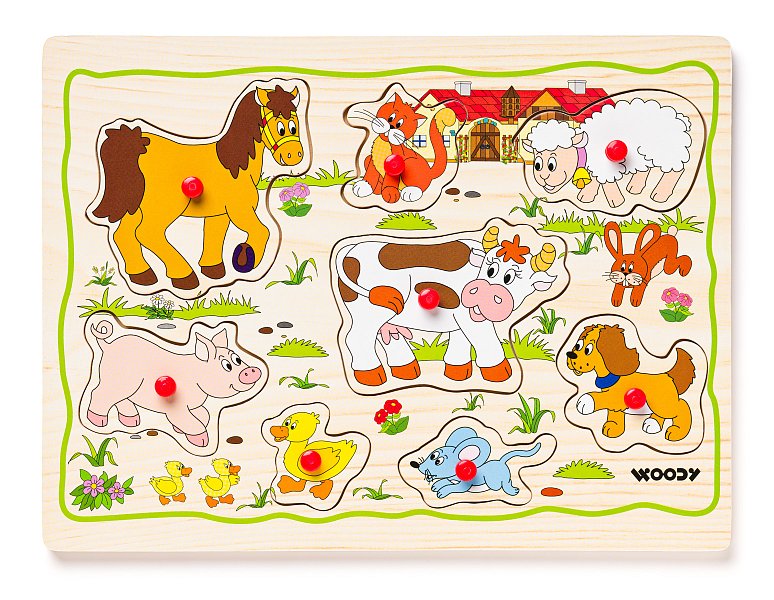 Displ. 12ks - Puzzle na desce ´´Dětské motivy´´