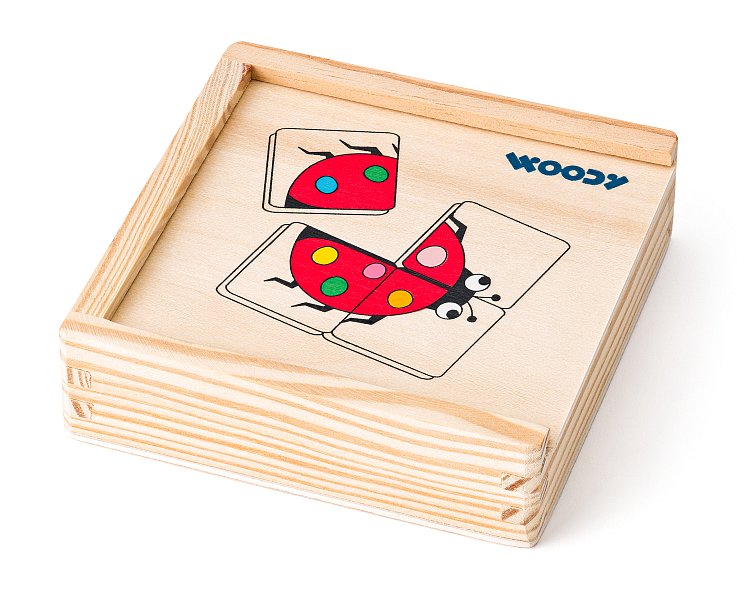 Mini puzzle ´´Beruška´´ v dř. krabičce