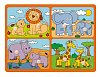 Puzzle- for the smallest ones with handles- exotic animals with their young