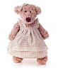 Lumpin teddy bear girl in a dress, medium 43cm