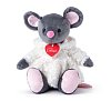 Mouse Azumi grey in a white fur coat