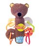 Cuddly teddy with squeaking rattle „MATAHI“