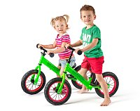 Balance Bike CROSS with inflatable wheels, green, metal