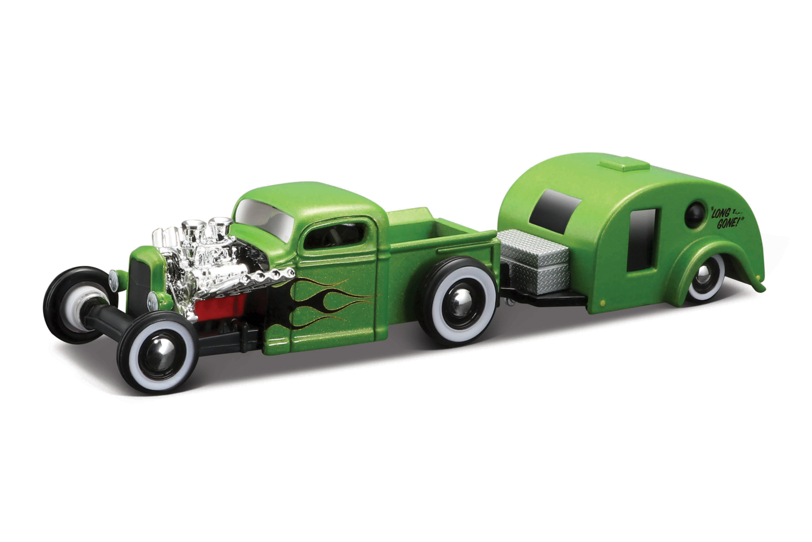 Maisto - Design Tow & Go, 1936 Chevrolet Pick-up Traveler Trailer, 1:64 101211368G